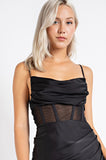Vestido lencero corset Black