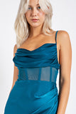 Vestido lencero corset Aqua
