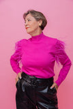 Sweater plumas Pink
