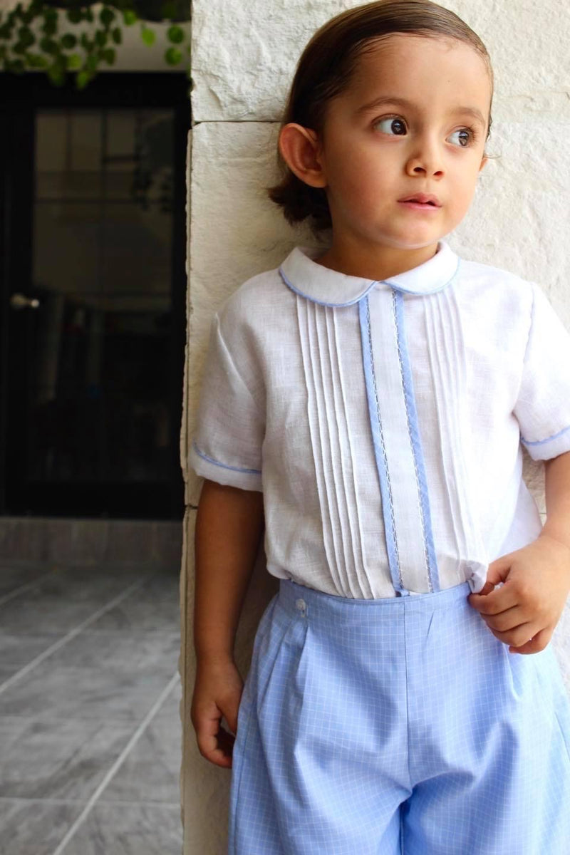 Conjunto Niño Lino azul