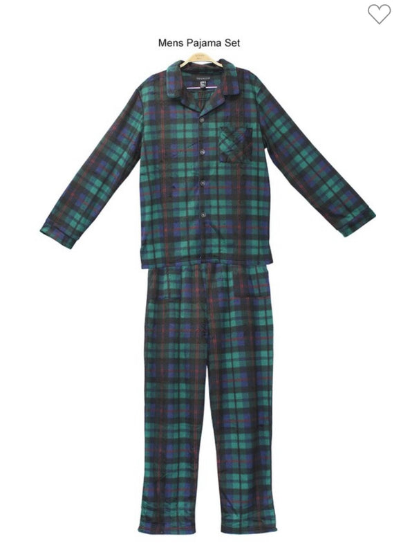Pijama Hombre Plaid verde