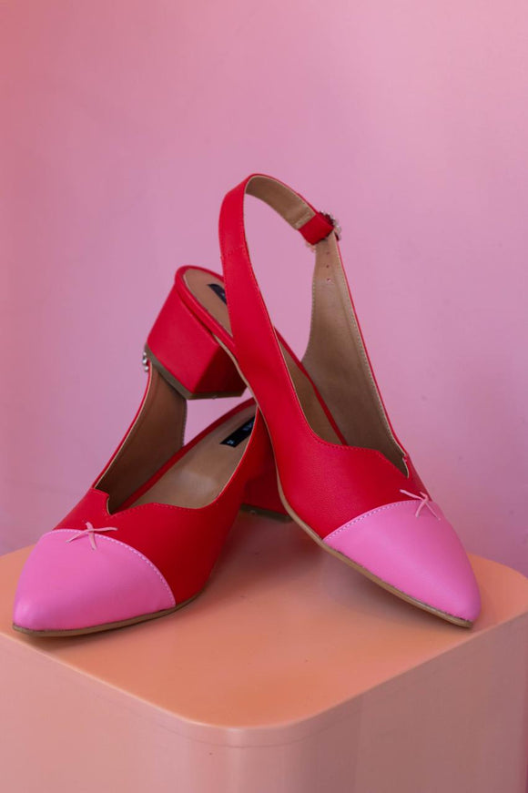 Zapatos colorblock pink
