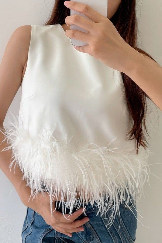 Blusa plumas blancas - Carrusel Moda