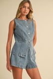 SET MEZCLILLA SHORTS & CHALECO
