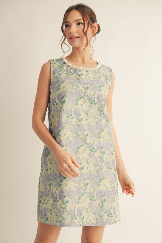 VESTIDO JACKARD BLUE PEARL