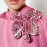 BLUSA SEQUIN MARSALA