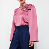 BLUSA SEQUIN MARSALA