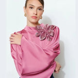 BLUSA SEQUIN MARSALA