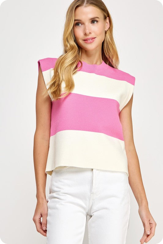 Blusa pink lines