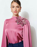 BLUSA SEQUIN MARSALA