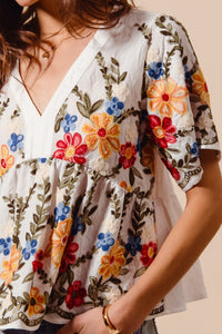 BLUSA BORDAD COLORES