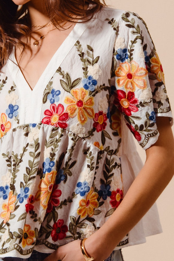 BLUSA BORDAD COLORES